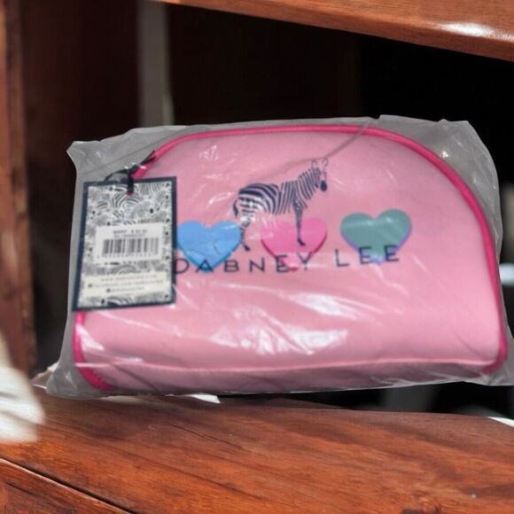 Dabney Lee Makeup Bag Pink Hearts Toiletry Cosmetic New With Tags Bag - Picture 2 of 5